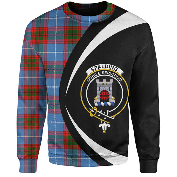 Spalding Clan Badge Tartan Sweatshirt Circle Style Personalized