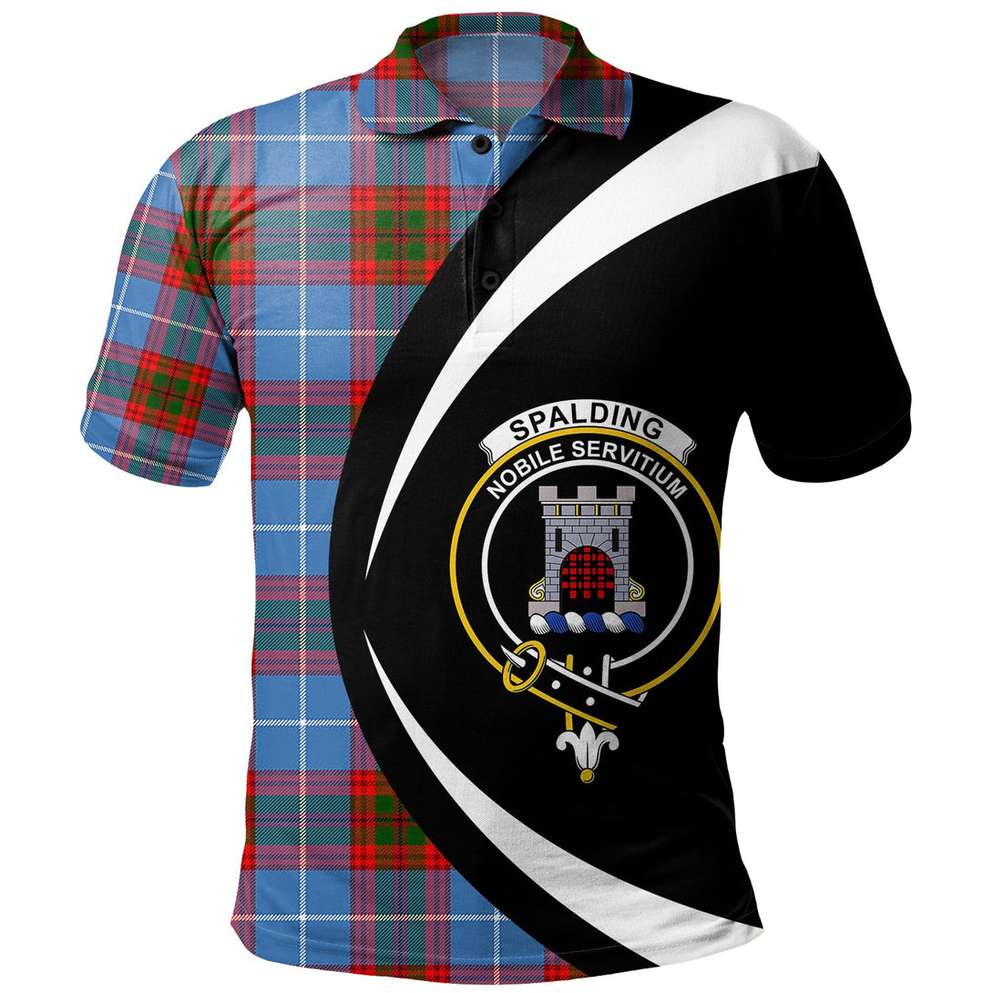 Spalding Clan Badge Tartan Polo Shirt Circle Style Personalized