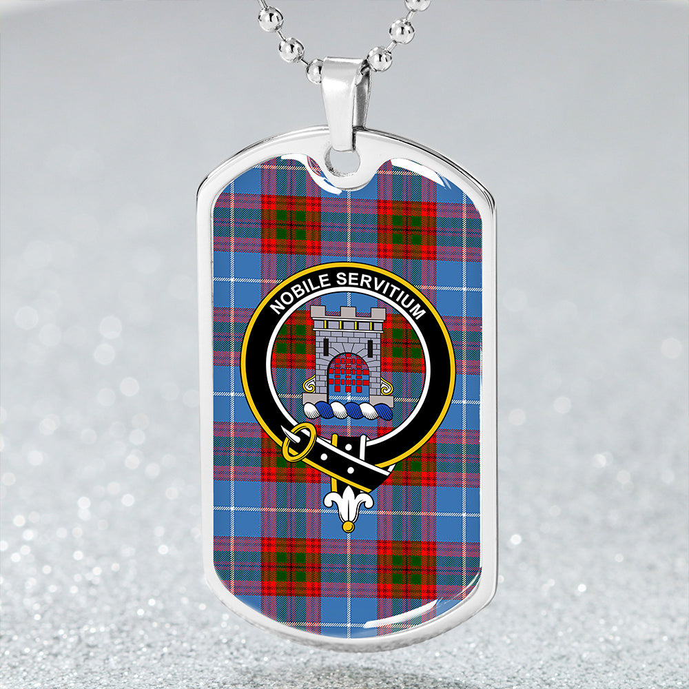 Spalding Clan Badge Classic Tartan Dog Tag Necklace