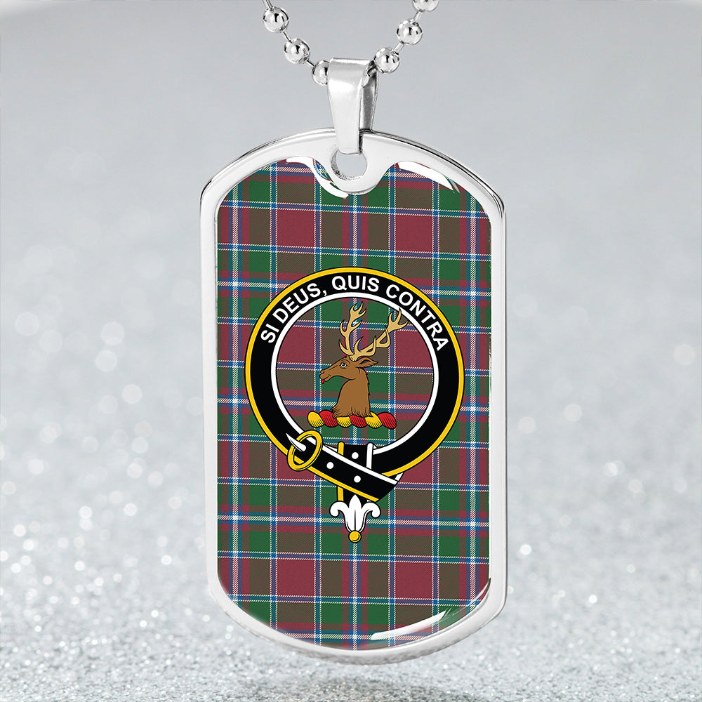 Spens Ancient Clan Badge Classic Tartan Dog Tag Necklace