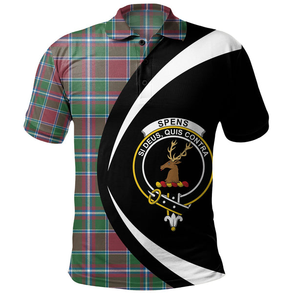 Spens Ancient Clan Badge Tartan Polo Shirt Circle Style Personalized