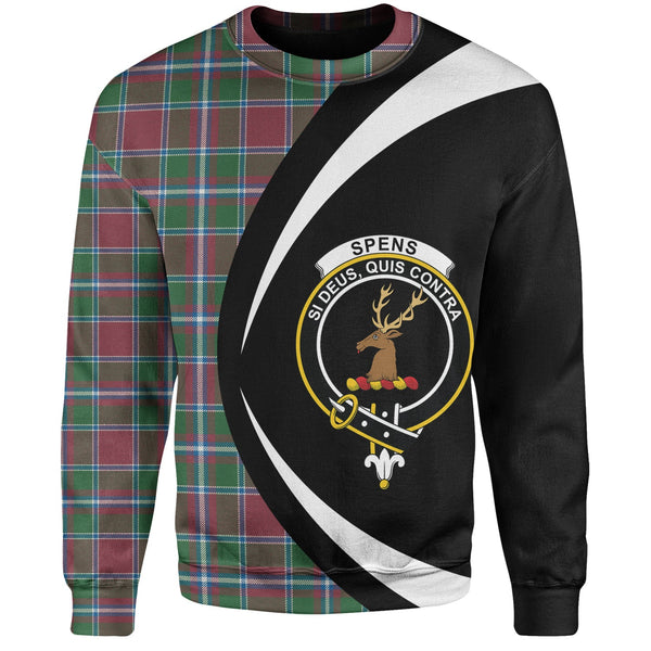 Spens Ancient Clan Badge Tartan Sweatshirt Circle Style Personalized