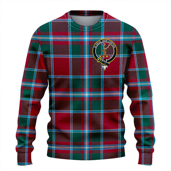 Spens Modern Clan Badge Tartan Knitted Sweater