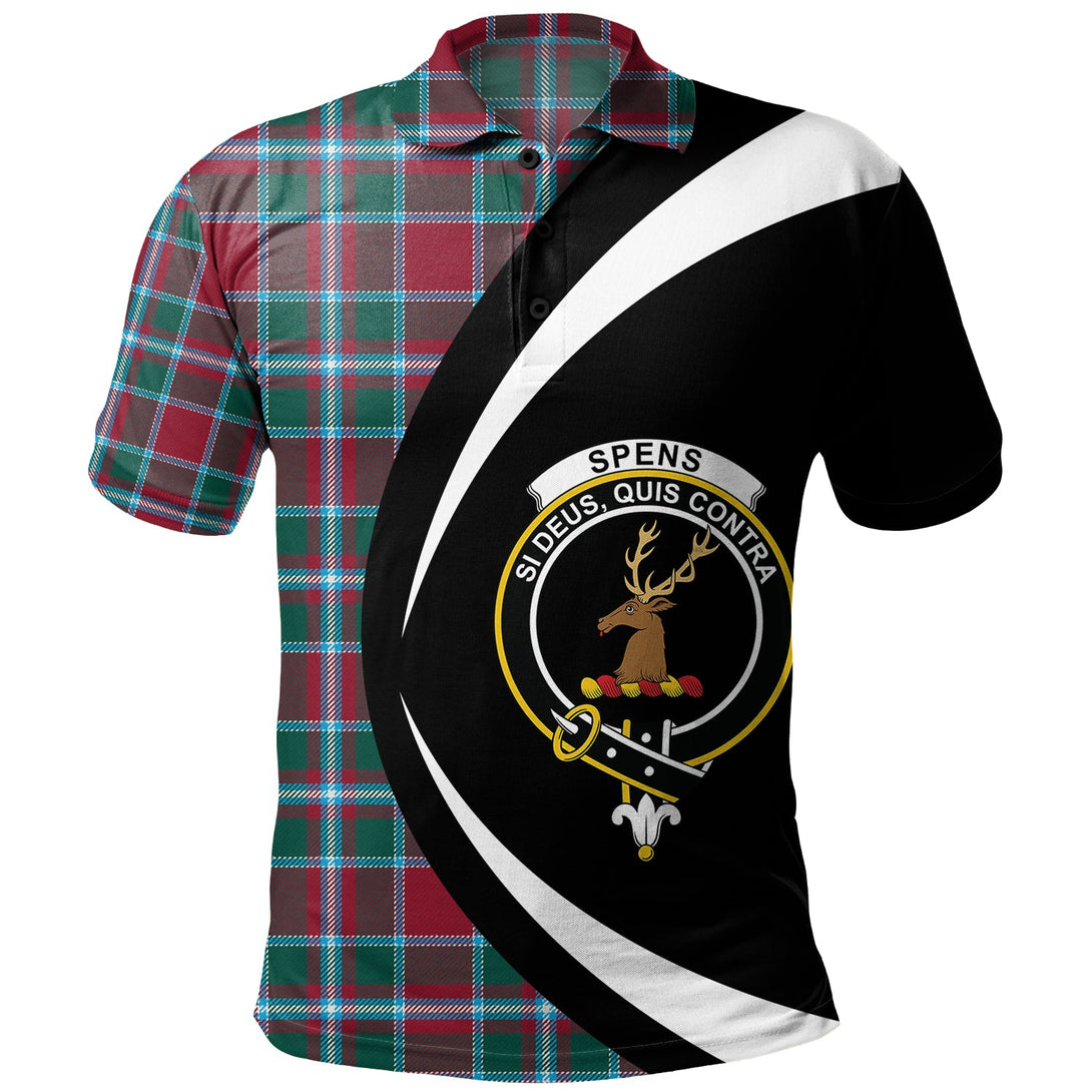 Spens Modern Clan Badge Tartan Polo Shirt Circle Style Personalized