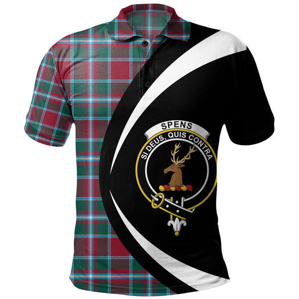 Spens Modern Clan Badge Tartan Polo Shirt Circle Style Personalized