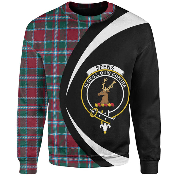 Spens Modern Clan Badge Tartan Sweatshirt Circle Style Personalized