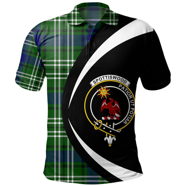 Spottiswood Clan Badge Tartan Polo Shirt Circle Style Personalized