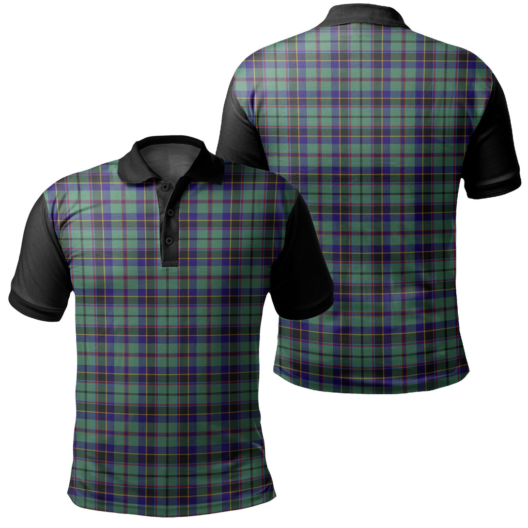 Stevenson Tartan Classic Polo Shirt Black Neck 1 Style