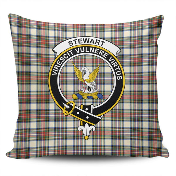 Stewart Dress Ancient Tartan Classic Crest Pillow Cover