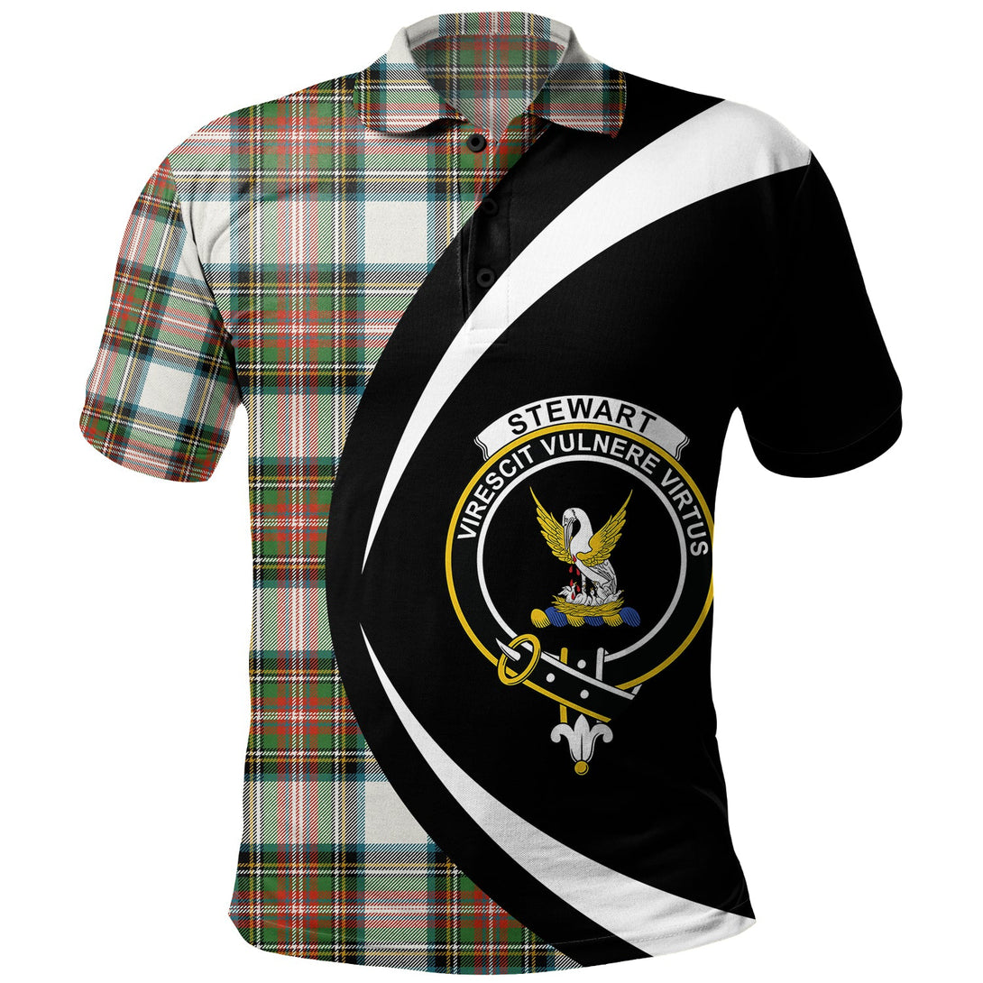 Stewart Dress Ancient Clan Badge Tartan Polo Shirt Circle Style Personalized