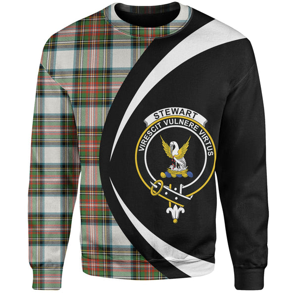 Stewart Dress Ancient Clan Badge Tartan Sweatshirt Circle Style Personalized