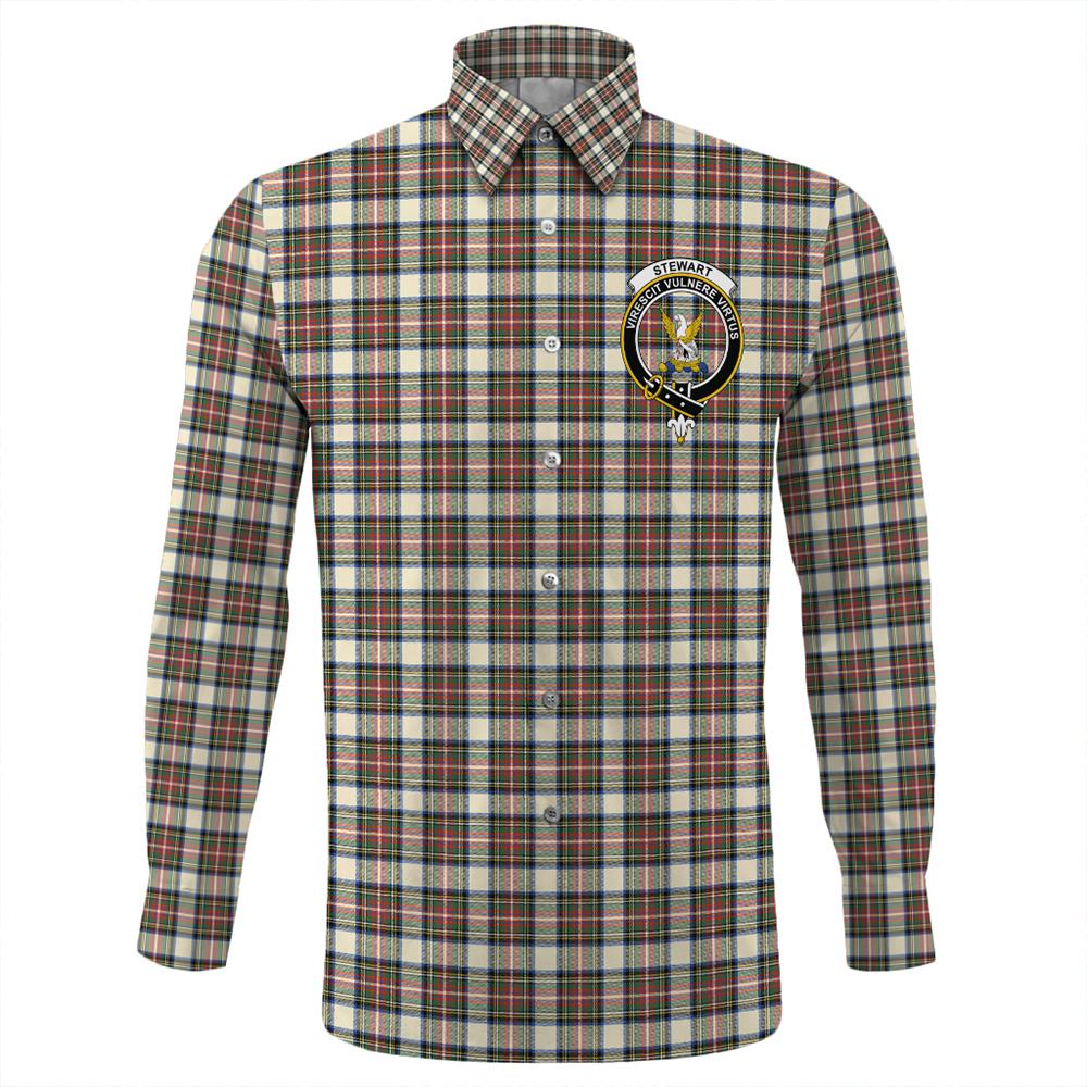 Stewart Dress Ancient Tartan Classic Crest Long Sleeve Button Shirt