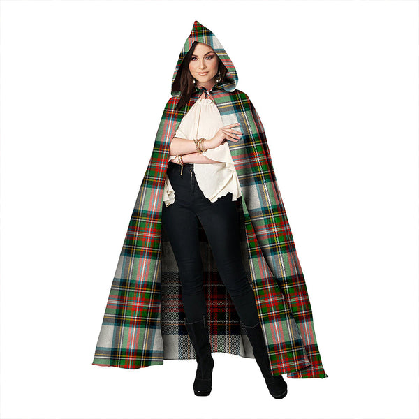 Stewart Dress Ancient Clan Badge Tartan Hooded Cloak