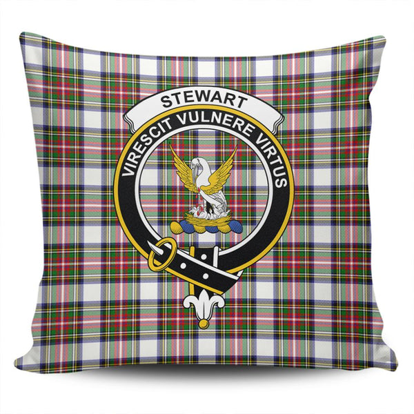 Stewart Dress Modern Tartan Classic Crest Pillow Cover