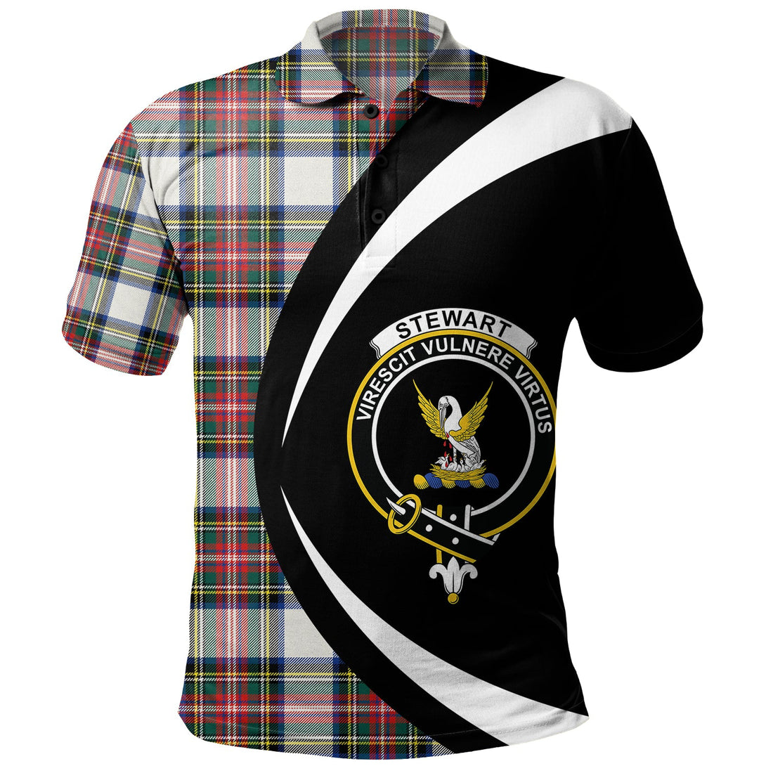 Stewart Dress Modern Clan Badge Tartan Polo Shirt Circle Style Personalized