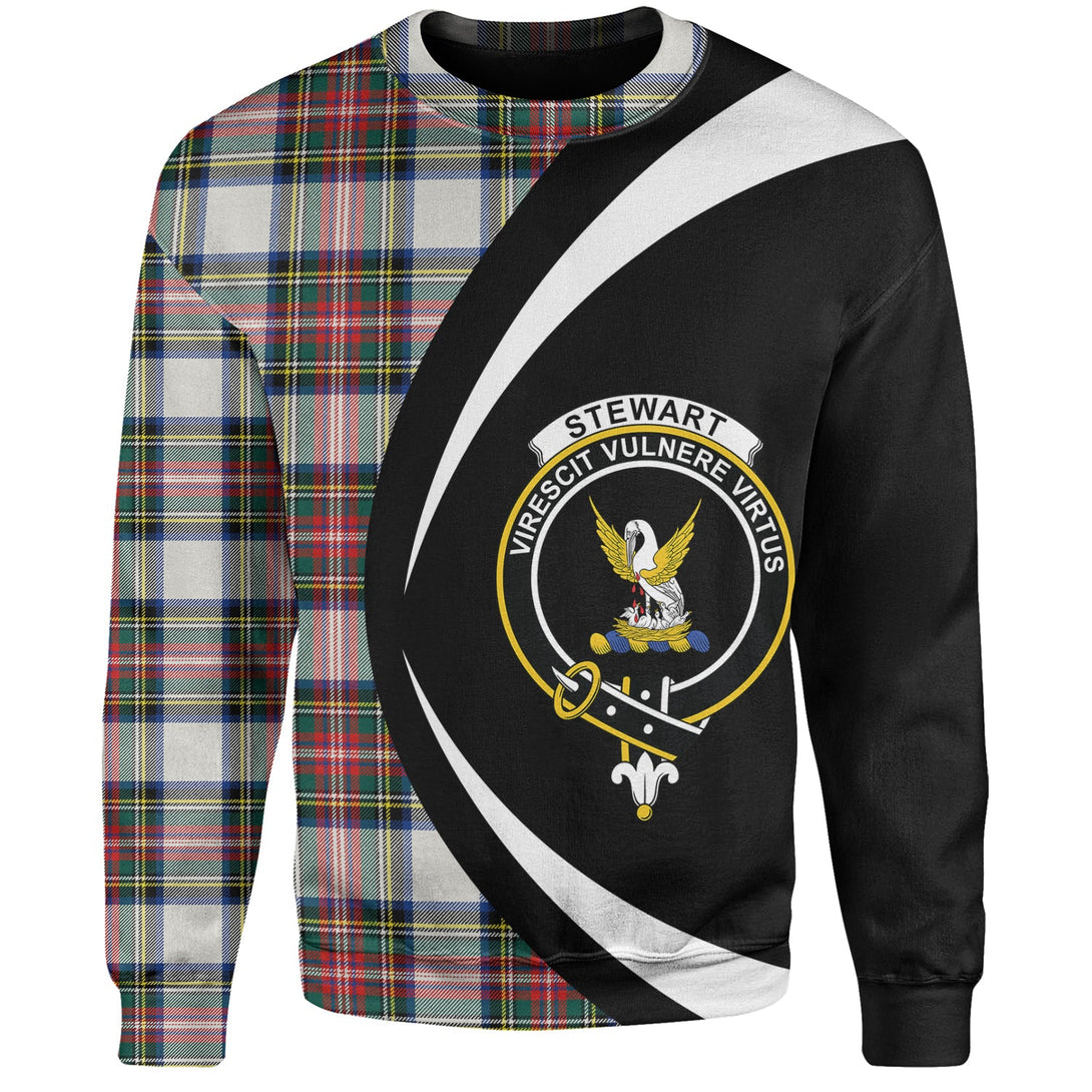 Stewart Dress Modern Clan Badge Tartan Sweatshirt Circle Style Personalized