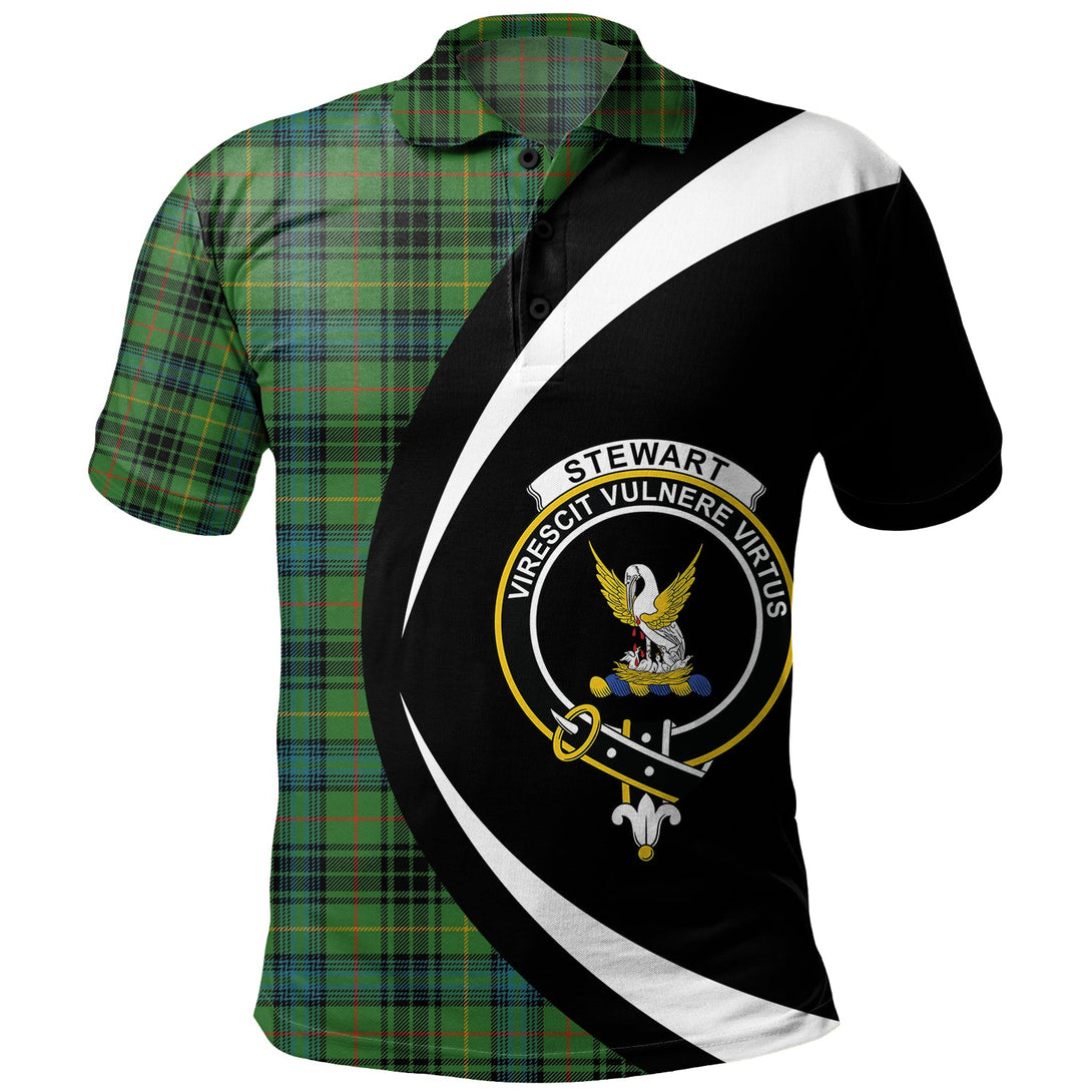 Stewart Hunting Ancient Clan Badge Tartan Polo Shirt Circle Style Personalized