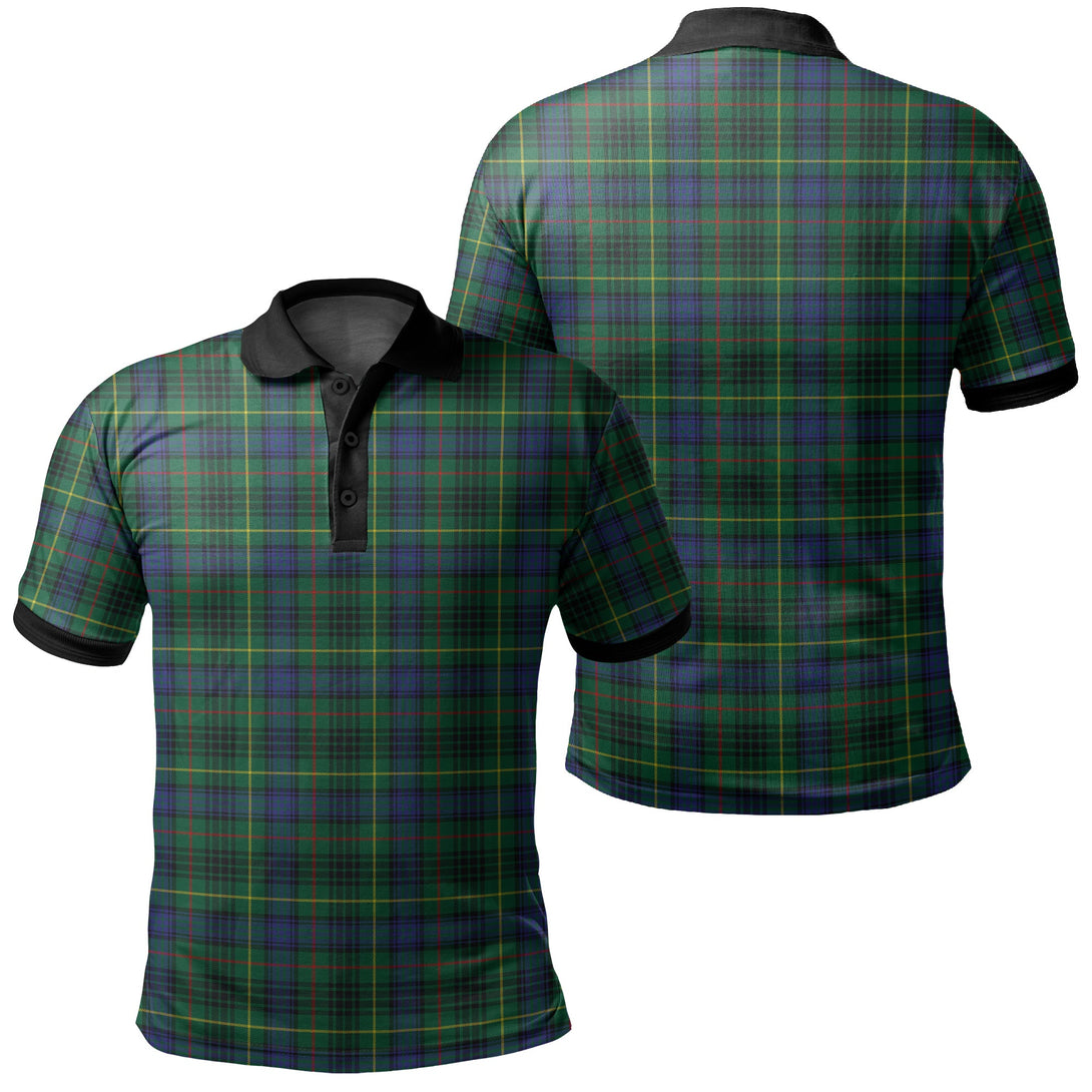 Stewart Hunting Modern Tartan Classic Polo Shirt Black Neck 2 Style