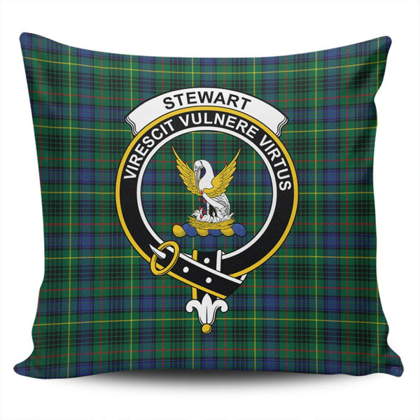 Stewart Hunting Modern Tartan Classic Crest Pillow Cover