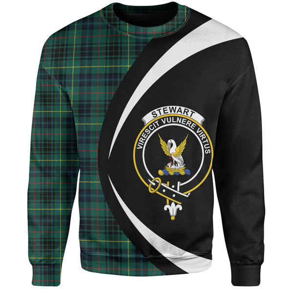 Stewart Hunting Modern Clan Badge Tartan Sweatshirt Circle Style Personalized