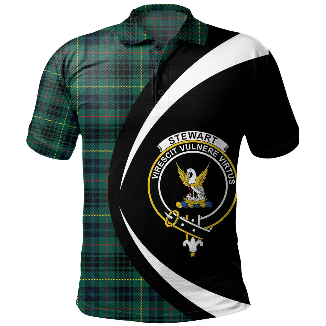 Stewart Hunting Modern Clan Badge Tartan Polo Shirt Circle Style Personalized