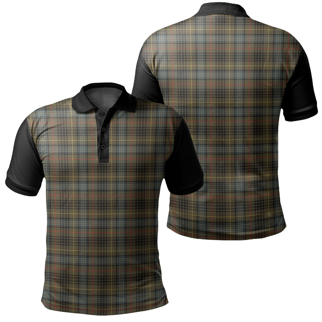 Stewart Hunting Weathered Tartan Classic Polo Shirt Black Neck 1 Style