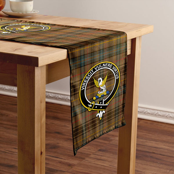 Stewart Hunting Weathered Clan Badge Tartan Table Runner