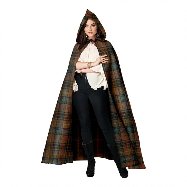 Stewart Hunting Weathered Clan Badge Tartan Hooded Cloak