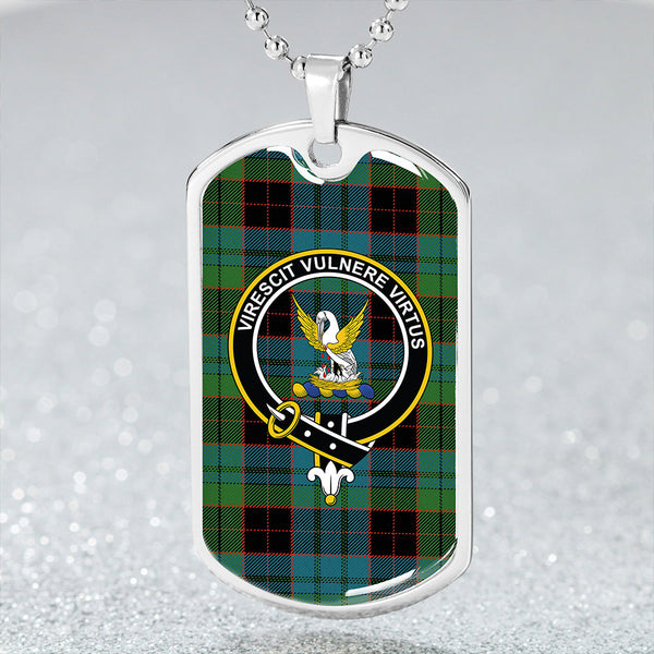 Stewart Old Ancient Clan Badge Classic Tartan Dog Tag Necklace