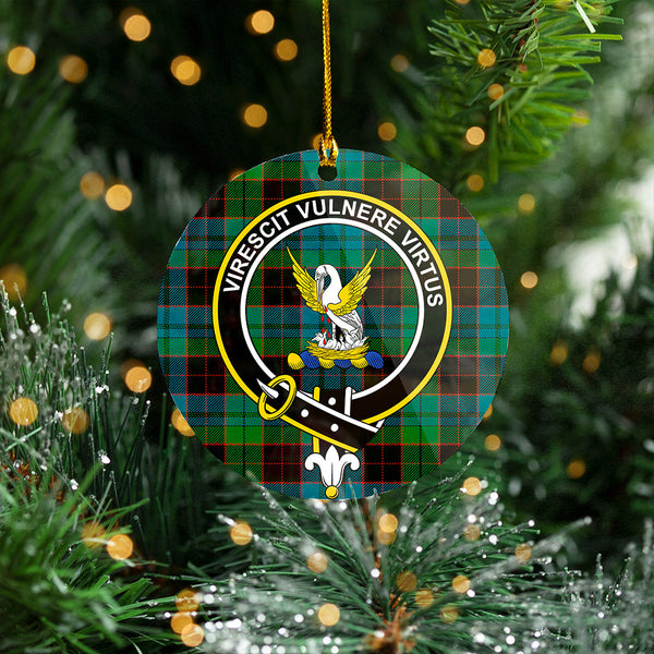 Stewart Old Ancient Clan Badge Tartan Plastic Christmas Ornaments