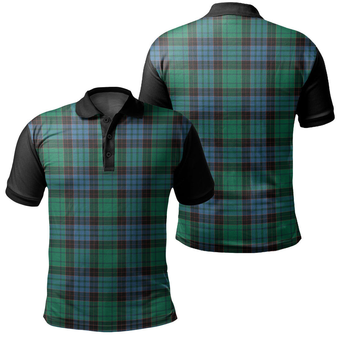 Stewart Old Ancient Tartan Classic Polo Shirt Black Neck 1 Style