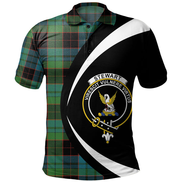 Stewart Old Ancient Clan Badge Tartan Polo Shirt Circle Style Personalized