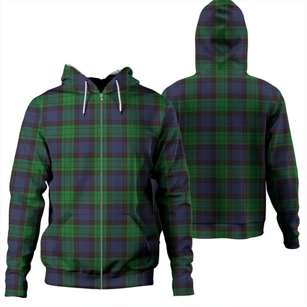 Stewart Old Modern Tartan Classic Zipper Hoodie