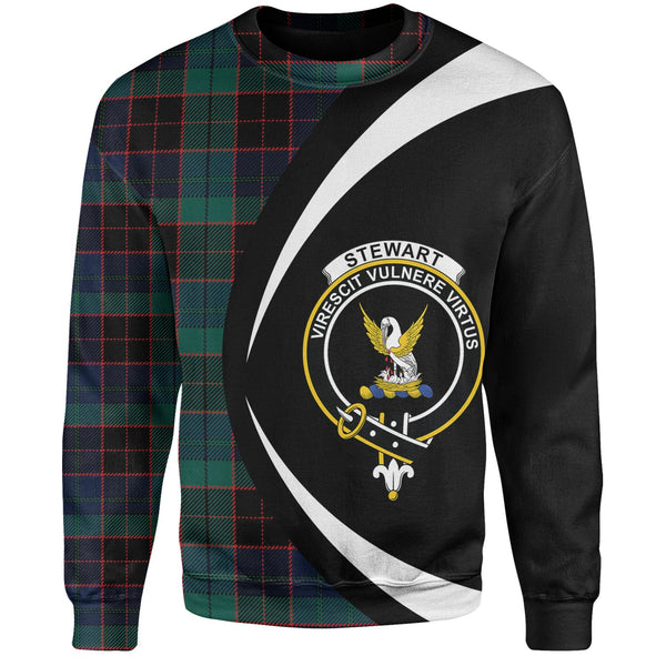 Stewart Old Modern Clan Badge Tartan Sweatshirt Circle Style Personalized