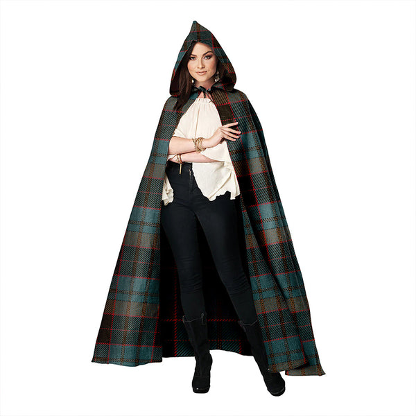 Stewart Old Weathered Clan Badge Tartan Hooded Cloak