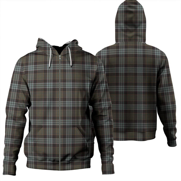 Stewart Old Weathered Tartan Classic Zipper Hoodie