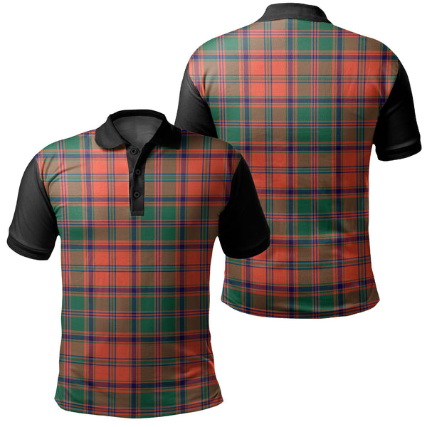 Stewart of Appin Ancient Tartan Classic Polo Shirt Black Neck 1 Style