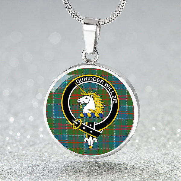 Stewart of Appin Hunting Ancient Clan Badge Tartan Classic Circle Necklace