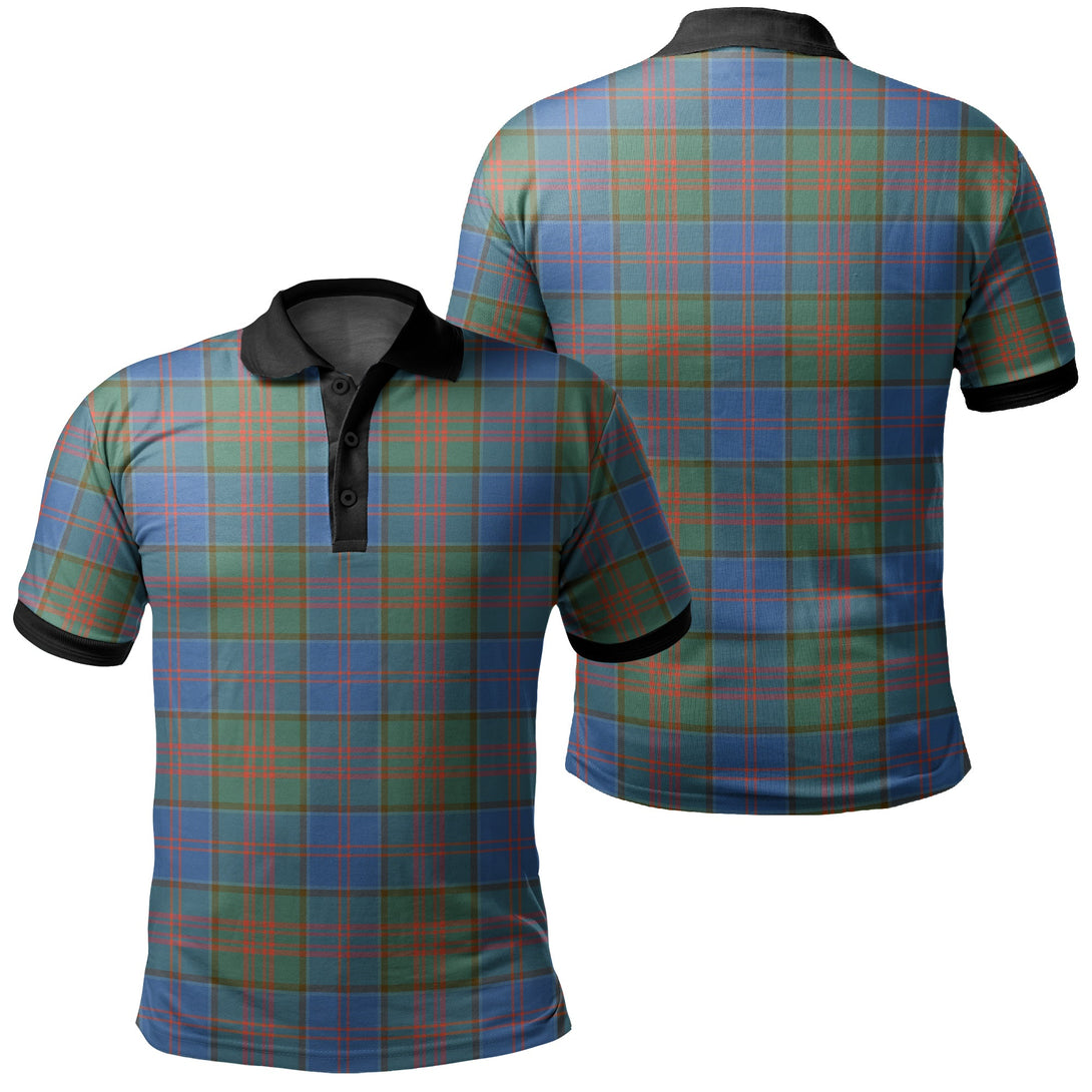 Stewart of Appin Hunting Ancient Tartan Classic Polo Shirt Black Neck 2 Style