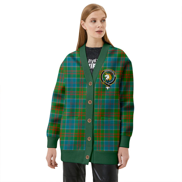 Stewart of Appin Hunting Ancient Clan Badge Tartan V-neck Cardigan