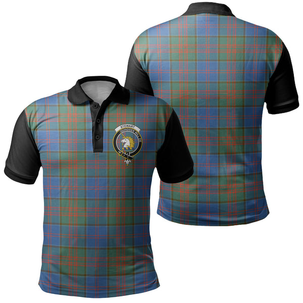 Stewart of Appin Hunting Ancient Tartan Crest Polo Shirt Black Neck 1 Style