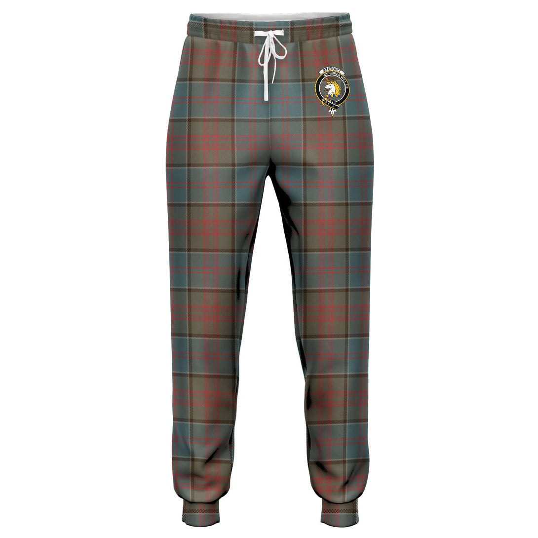 Stewart of Appin Hunting Weathered Clan Badge Tartan Jogger Pants