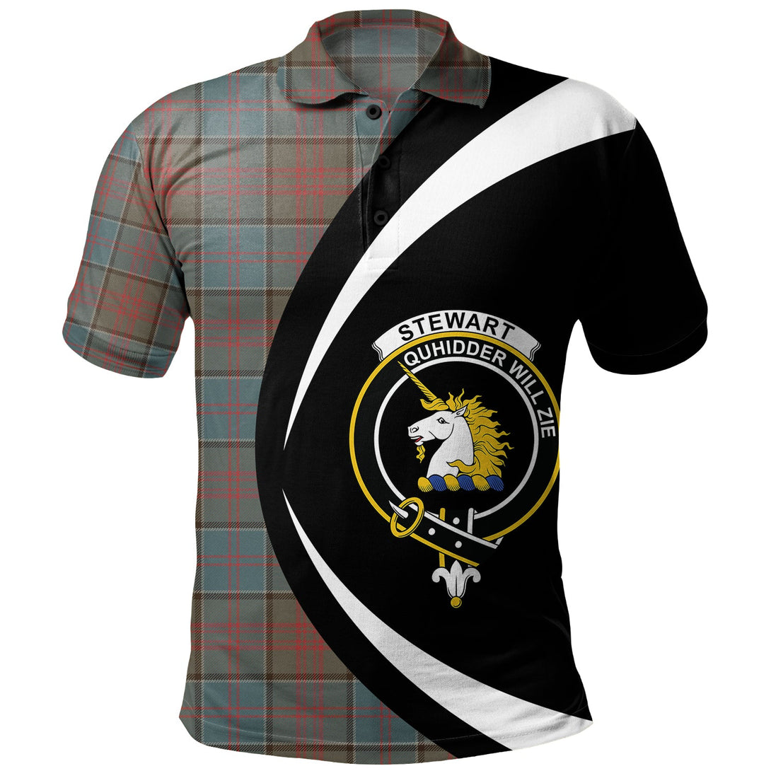 Stewart of Appin Hunting Weathered Clan Badge Tartan Polo Shirt Circle Style Personalized