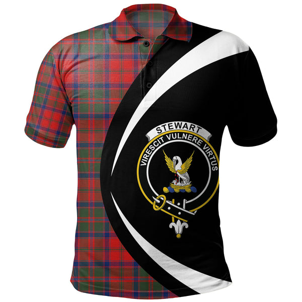 Stewart of Ardshiel Modern Clan Badge Tartan Polo Shirt Circle Style Personalized