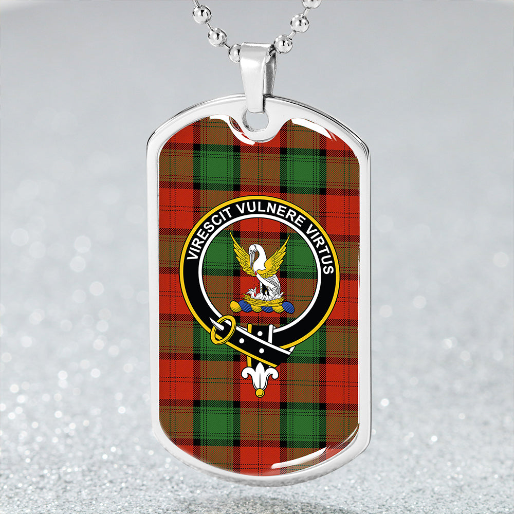 Stewart of Atholl Ancient Clan Badge Classic Tartan Dog Tag Necklace