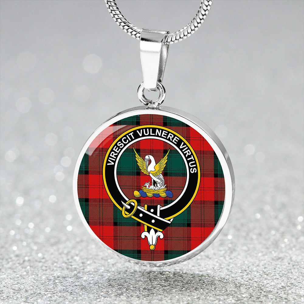 Stewart of Atholl Modern Clan Badge Tartan Classic Circle Necklace