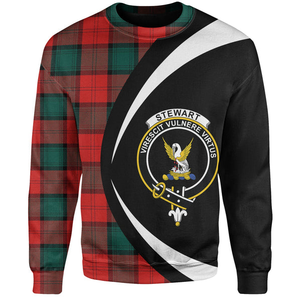 Stewart of Atholl Modern Clan Badge Tartan Sweatshirt Circle Style Personalized