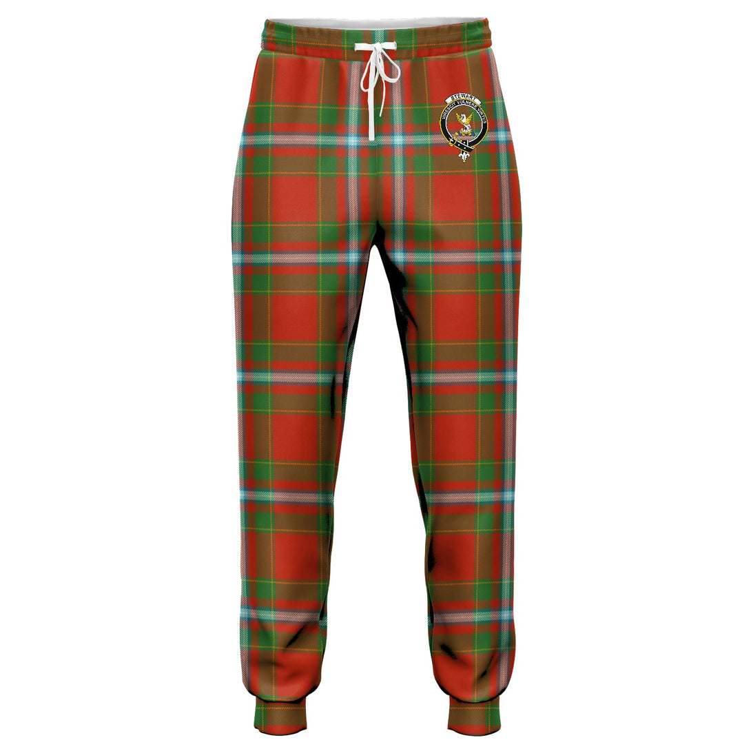 Stewart of Fingask Ancient Clan Badge Tartan Jogger Pants