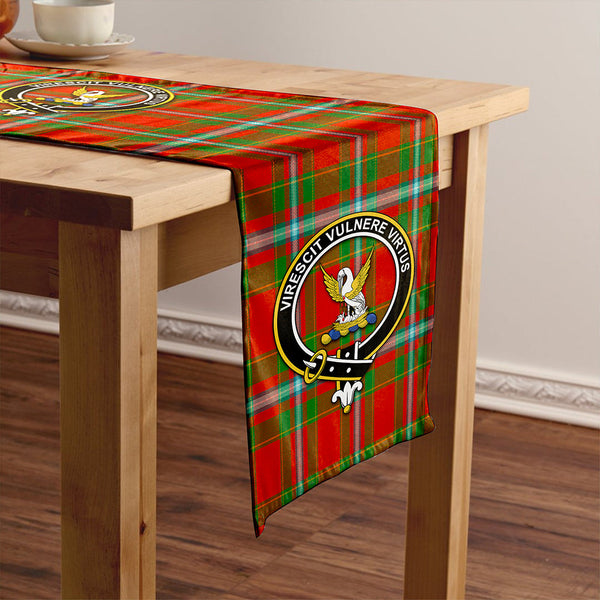 Stewart of Fingask Ancient Clan Badge Tartan Table Runner