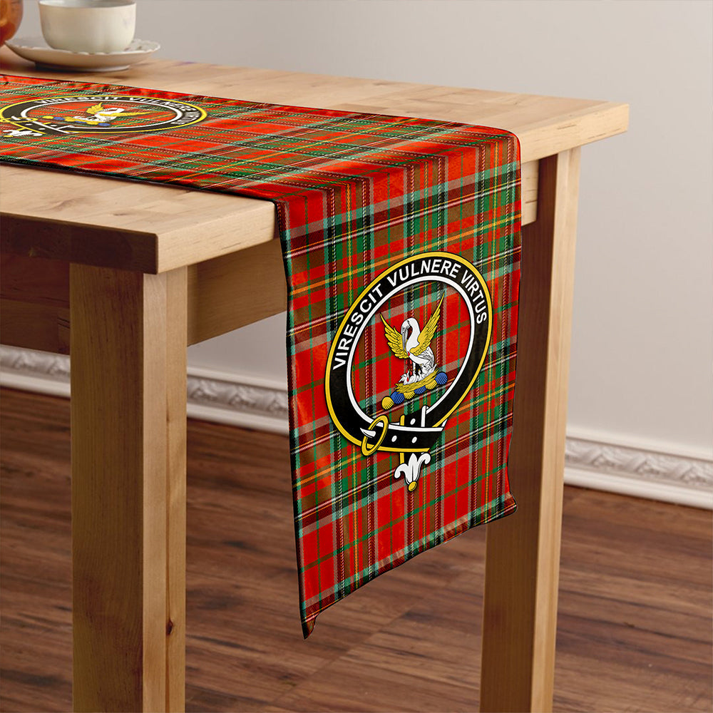 Stewart of Galloway Ancient Clan Badge Tartan Table Runner